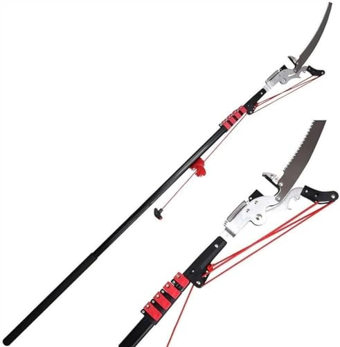 Scie à élaguer， Élagueurs télescopiques for arbres, scies à perche télescopiques professionnelles, scie d'élagage extensible en hauteur, jardinage, aménagement paysager, branche(5.4m)