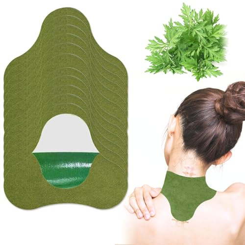 60 Stück Wärmepflaster Nacken, Natürliche Kräuter Schmerzpflaster, Pain Relief Patch, Schmerzlinderungspflaster für Effektive Linderung Von Nacken Und Ermüdung