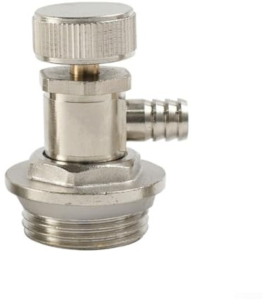 Válvula de purga automática, con válvula de purga de radiador para latón, válvula de ventilación automática, ventilador de radiador, válvula de drenaje de latón, válvula de drenaje de agua (1 pulgada)