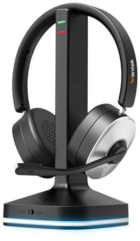 Wantek Cuffie Wireless con Microfono,Cuffie Bluetooth con Dongle USB