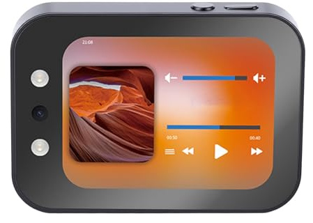 Plyisty Fotocamera Digitale 4K, Schermo Full Touch da 64 MP da 2,8 Pollici con Obiettivo AF Messa a Fuoco Automatica, Design con Copertura Scorrevole per Fotografia, (Black)