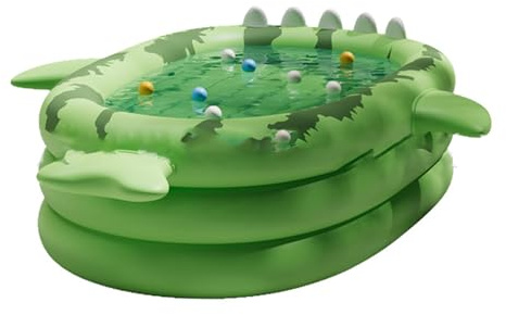Picysa Piscina para Niños Flatible con inflado rápido de PVC, diseño único de apariencia, 63x56x20,5 Pulgadas Sala de Balsa de Juego de Agua Natación Summer Bay para patio trasero, construido