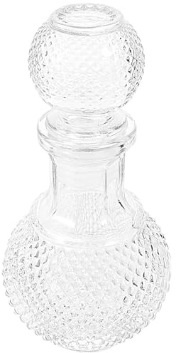 SEWACC Wine Decanter Transparent Glass Whiskey Bottle with Lid Liquor Glass Dispenser for Bourbon Brandy Rum Home Bars Restaurants Hotels Banquets