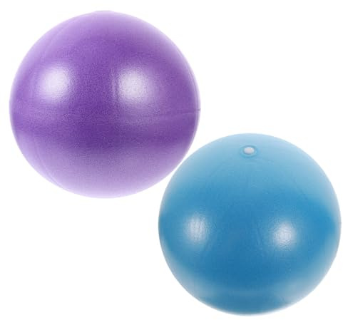 TOYANDONA 2 Kleine Gymnastikbälle aus Langlebigem PVC mit Pumpe Fitnessball für Pilates Yoga Rumpfmuskulaturtraining Rutschfester Kleiner Pilatesball für Balance Indoor Workout
