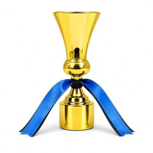 GVHKdrtyS Trofeo Campione della Coppa Italia Replica, Trofeo Lega Calcio | 16 cm/44 cm Coppa dei Campioni in Resina, Souvenir da Collezione, Decorazione da Scrivania, Regalo Ideale per i Tifosi