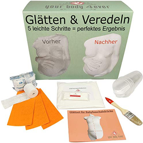 Set zum Glätten & Veredeln | Gipsabdruck Babybauch Veredelung | Flächenveredelung & Glättung für Gipsabdrücke