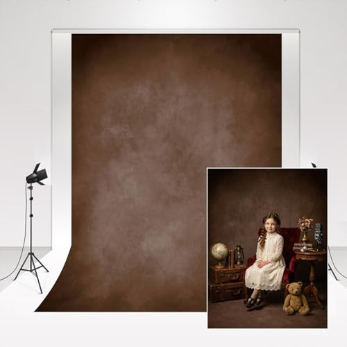Kate Studio Toile de Fond Marron 2x3m/6.5x10ft Classique Chocolat Fond Photographique Mariage Photographie Accessoires Adulte Cérémonie Photographie Texture Abstraite Photo Booth Props