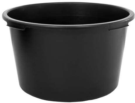 65 Litre Heavy Duty Multi Tub Bucket - 58 x 58 x 35 cm Round Black Utility Container for Agriculture, Gardening, Equestrian, Construction, Livestock, Water Storage & Small Ponds - Easy to Clean