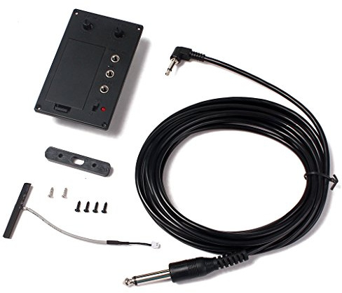 Alnicov Electric Violin Silent-EQ Tonabnehmer Piezo mit Kopfhörer und Stecklochkabelsatz