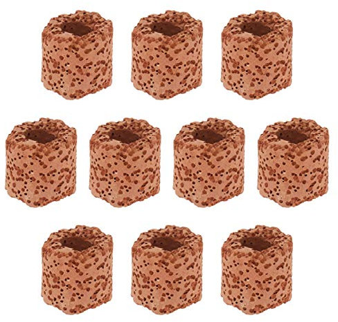 POPETPOP Ceramic Plant Pot Fish Tank Plants Aquatic Plant Rings Anti-Floating Plant Pot Ring Tool Aquatic Water Plant Fixed Ring for Aquarium Landscape Decorations Ring Accessories Fish Tank Plants