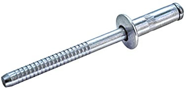 GOEBEL® - 500 x Hochfeste Blindnieten Stahl (Ø x L) 4,0 x 8,0 mm mit Flachkopf - Niete mit gerilltem Nietdorn - Hochfeste Nieten - GO-BULB II