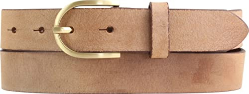 BELTINGER Damen-Gürtel aus weichem Vollrindleder Vintage-Look 3 cm | Leder-Gürtel für Damen 30mm | Schmaler Gürtel Used-Look mit goldener Gürtelschnalle