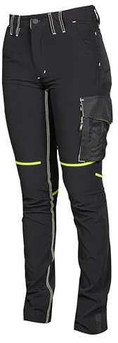 U-Power | Pantaloni da Lavoro Donna World Lady, in Tessuto Stretch, Slim-Fit, Idrorepellente e Traspirante 86% Nylon 14% Spandex