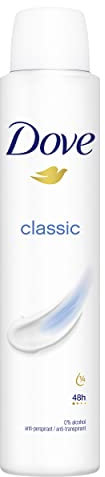 Dove Classic Fresh Women's Antiperspirant Deodorant Body Spray for 48 hour sweat and odour protection with ¼ moisturising cream 200 ml, Pack of 6