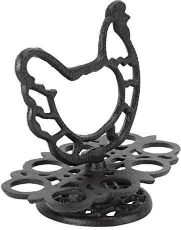 UPKOCH Porta Huevos De Hierro Vintage, Rejilla para Huevos Retro De Fundición, Soporte Almacenamiento Resistente para Cocina, Uso Doméstico, Decoración Rústica