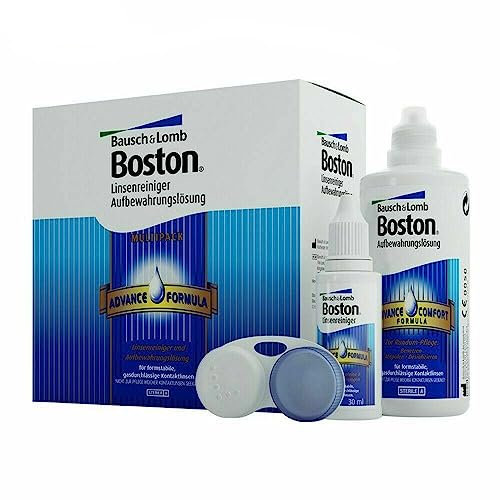 Sparpack! Bausch und Lomb Boston Advance Multipack für harte Linsen: 6x30 ml Kontaktlinsenreiniger, 6x120 ml Aufbewahrungsflüssigkeit