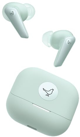Libratone AIR+ 3 äkta trådlösa in-ear hörlurar med aktiv brusreducering (Hi-Fi-ljud, 24 timmars batteri, ANC, brusreducering, IP54, Bluetooth 5.2) (grön)