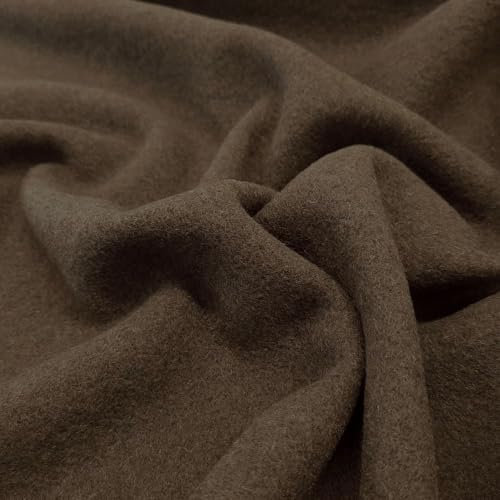 Mountain - Kaschmir Wollstoff, Mantelwolle, Velour – per Meter (Dunkelmoos)