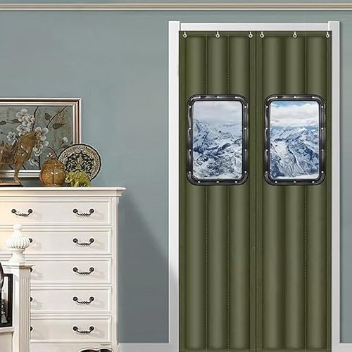 DELURA WäRmeschutzvorhang Thermovorhang TüRvorhang for Zuhause, WäRmeisolierend, for Den Winter, TüRabdeckung, Vorhang,VerdunklungsvorhäNge (Color : C, Size : W45xH225cm(17.7x88.6inch))