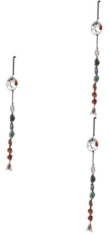 Ciieeo 3pièces Pendentif Arbre De Vie Naturelle Décoration Murale Et Voiture Ornement De Chakra pour Yoga