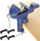 MUXHEL Vice 70mm, Bench Vice Clamp 360° Swivel Base Vices for Workbench, Heavy Duty Work Bench Clamp Table vice for Woodworking Cutting Conduit Metalworking Drilling Sawing-Blue