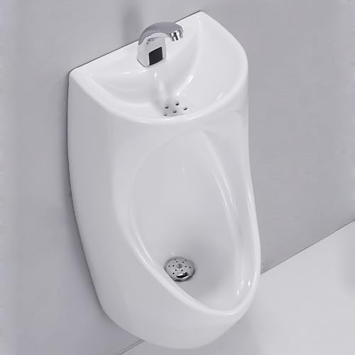 ZDMZR Urinale for Männer, Auslaufsicher, mit Waschbecken Und Wasserhahn, Keramik Urinale, Urinale for Männer, Auslaufsicher for Die Nacht, Urinale for Männer, Badezimmer, Outdoor Urinal(Sensor faucets