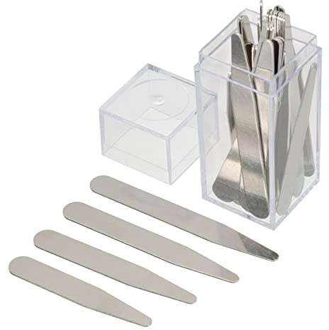 AOKWAWALIY Sujetacables para Camisas de Hombre 40 Unidades de Acero Inoxidable para Camisas de Vestir para Hombre