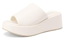 QUEEN HELENA Ciabatte Alte Platform con Zeppa con Sottopiede Ortopedico Donna BZ404 (Bianco, Sistema Taglie Calzature EU, Adulto, Donna, Numero, Media, 39)