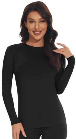 SIMIYA Thermoshirt Damen Langarm Unterwäsche Winter mit Innenfleece