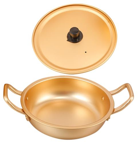 ANDRESLAD Aluminium Suppentopf Für Küche Ramen-topf Kleiner Soßentopf Aus Aluminium Tiefer Topf Mit Doppelgriffen Kochtopf Für Nudeln Und Suppen