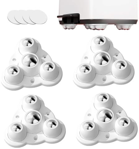 Ruedas Giratorias Autoadhesivas | 4 Ruedas Giratorias, Ruedas Giratorias, Ruedas Para Aparatos | Rollos Adhesivos, Capacidad De Carga Giratorio 360 Grados, Rollo Genérico Para Muebles Pequeños
