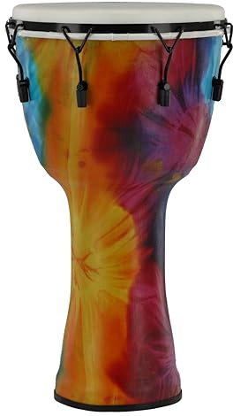 GEWA Liberty Djembé - afinación: Mecánico (con tensores) - Diámetro: 14 (35,5 cm) - Altura: 27 (68 cm) - Número de ganchos de afinación: 8 - Patrón: Batik