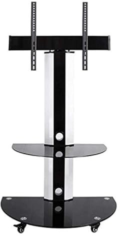 JIURUOZ Support TV sur Pied, Support TV roulettes, for téléviseurs Plasma/LCD/LED OLED 32/49/55/60, Noir, Charge 45 kg, salles de Classe/salles de conférence/hôtels
