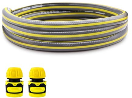 Alederways Kit de raccordement de tuyau d'arrosage universel 1/2, 2 m, 2 connecteurs de tuyau, plastique, connecteur de tuyau, jardin, articles physiques, 1 paquet