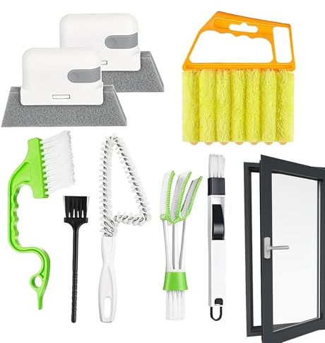 Spazzola Per La Pulizia Delle Scanalature Delle Finestre - Multifunzionale Portatile Articoli Per La Casa,Spazzola In Tessuto Per Pulizia Finestre | Per Uso Quotidiano Lavoro Auto Casa Igiene Cucina M
