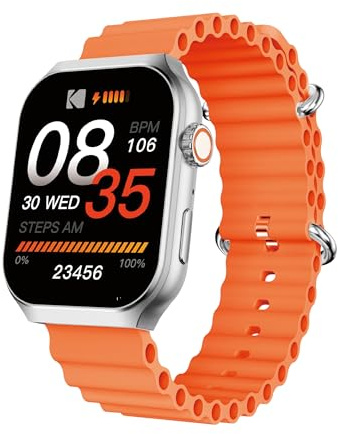KODAK SW-7210 - smart klocka - 51 mm HD-skärm - Bluetooth-samtal och röstassistent - puls, SpO2, Stress - 100+ sportlägen - GPS - 5 dagars batteritid - trådlös laddning - Android och iOS