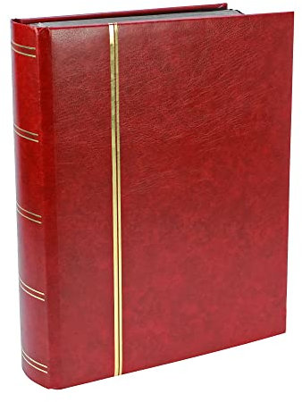 SAFE 155 Einsteckbuch im Großformat mit 64 schwarzen Seiten und Goldlinienprägung auf Deckel und Rücken | Einband in Leder-Optik Luxus