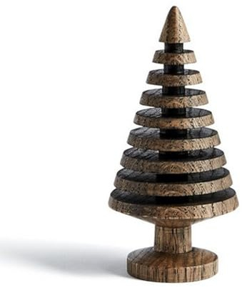 The Oak Men - Dekofigur - Tree - Tannenbaum - Holz - gerillt - Eichenholz gebeizt - Höhe: 13 cm