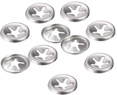 sourcing map M4 Rondelle de Blocage 3.3mm ID 12mm OD, 10pcs | Rondelle de Verrouillage Interne Dent Pousser Vitesse Clips 304 Inox Acier