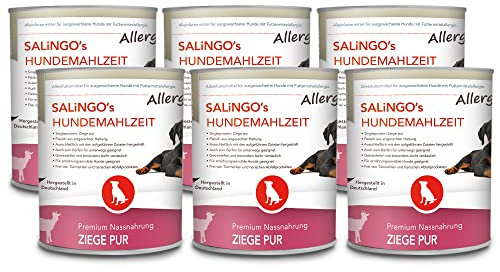 SALiNGO Hunde Nassfutter Ziege Pur 6x800g | hypoallergen | getreidefrei (6x800g)