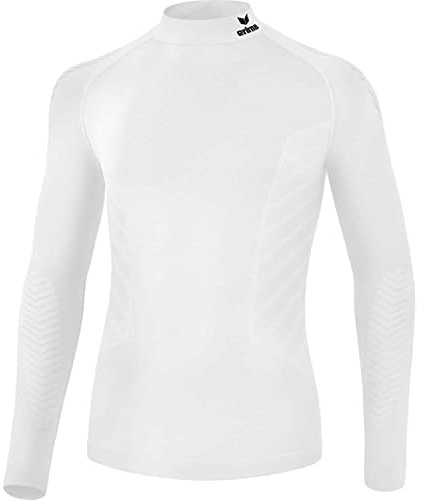 Erima unisex - barn Athletic Långärmad tröja med polokrage funktionsunderkläder (2252112), vit, XXS
