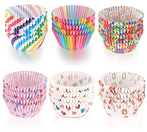 600 Pirottini di Carta per Cupcake, Muffin e Pasticcini - Coppette da Forno per Torta, Cioccolatini, Dessert - Ideali per Compleanni e Feste