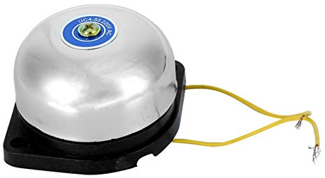 Kuuleyn Cloche électrique, Cloche à Anneau, Cloche électrique 2 en Acier Inoxydable Type de gâche intérieure sans Cloche d'étincelle 220V 5W pour Signal sonore