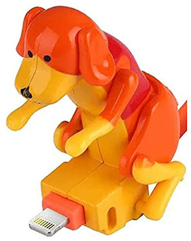 JUUCWOUT Funny Humping Dog Fast Charger Cable, Stray Dog Charging Cable, Dog Toy Smartphone USB Cable Charger (Orange, Type-C)