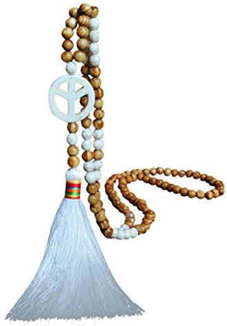 TianWlio Bead Damen Pullover Holz Halskette Anhänger Kette Handgefertigtes böhmisches Quastenzubehör Damen Halskette mit Anhänger eleganter Halsschmuck Geschenk für modische Frauen (A, One Size)