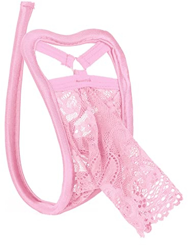 ranrann C-string herr sexiga heta ringar mini string öppen tanga trosor bikini stringtrosor underkläder underkläder, Typ C rosa, One size