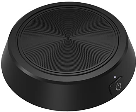 Vaguelly Usb 360° Pickup Omnidirectional Microphone Zinc Alloy Conference Voice Call Mic for Computer Compatible with 3.5mm Output Black for Videoconferencing and Streaming