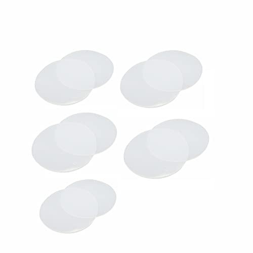 XMRISE Weiße runde Silikondichtungen Silikondichtung Flachdichtung Unterlegscheibe Feste Pads Transluzent Dicke 2mm 10PCs,Dia.3.2 inches/80 mm