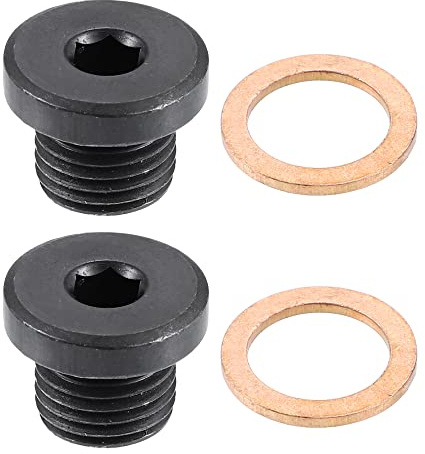 QUARKZMAN 2pcs Vis Vidange M14x1.5 Moteur Bouchon Carter d'Huile N0160276 avec Joint Cuivre pour Audi Q5 2013-2016