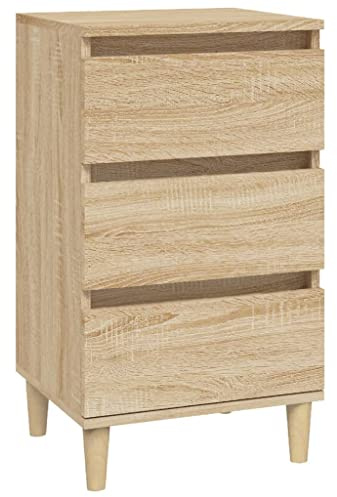 vidaXL Mesita de Noche Madera contrachapada Roble Sonoma 40x35x70 cm